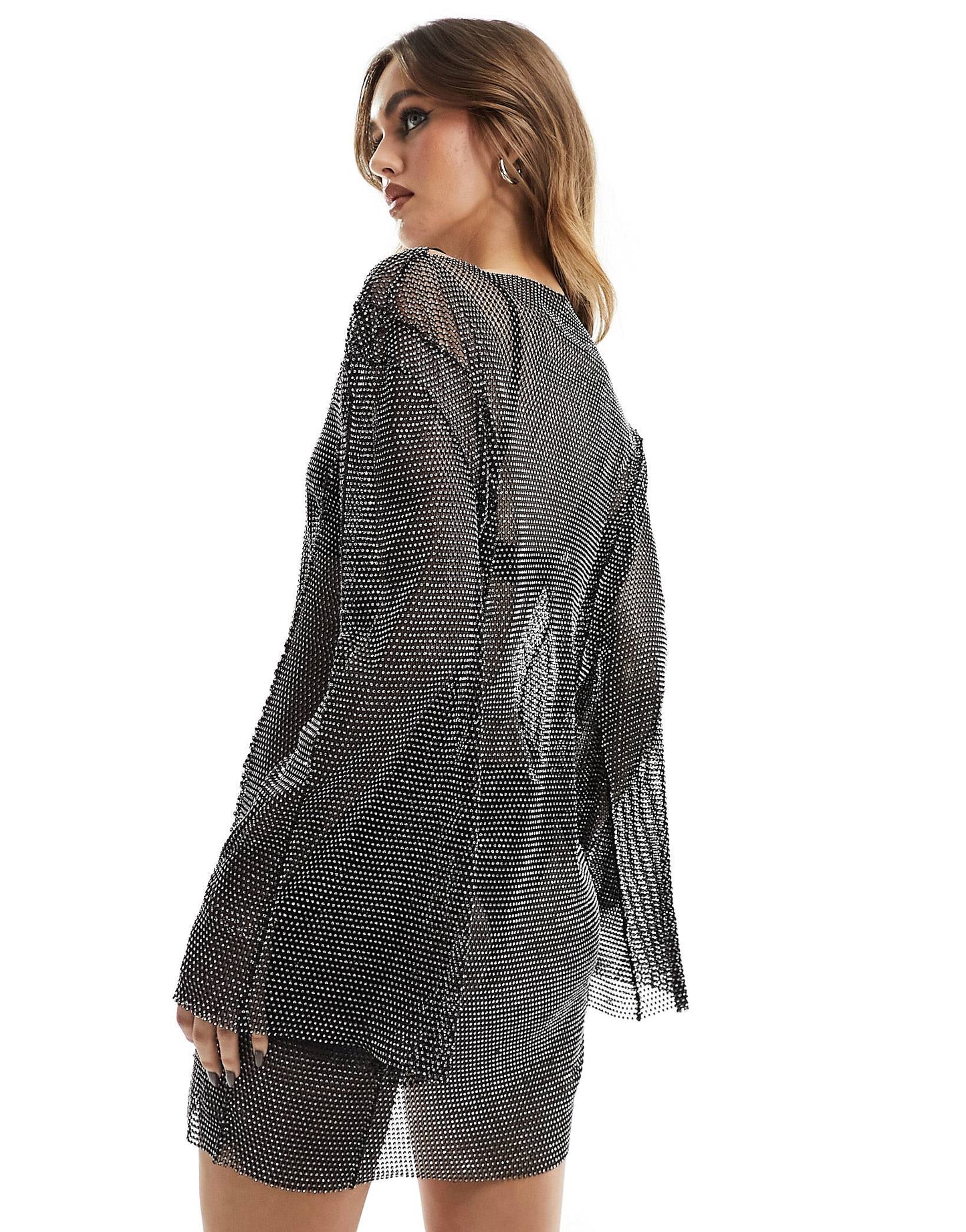 π Midnight Glamour Mesh Dress