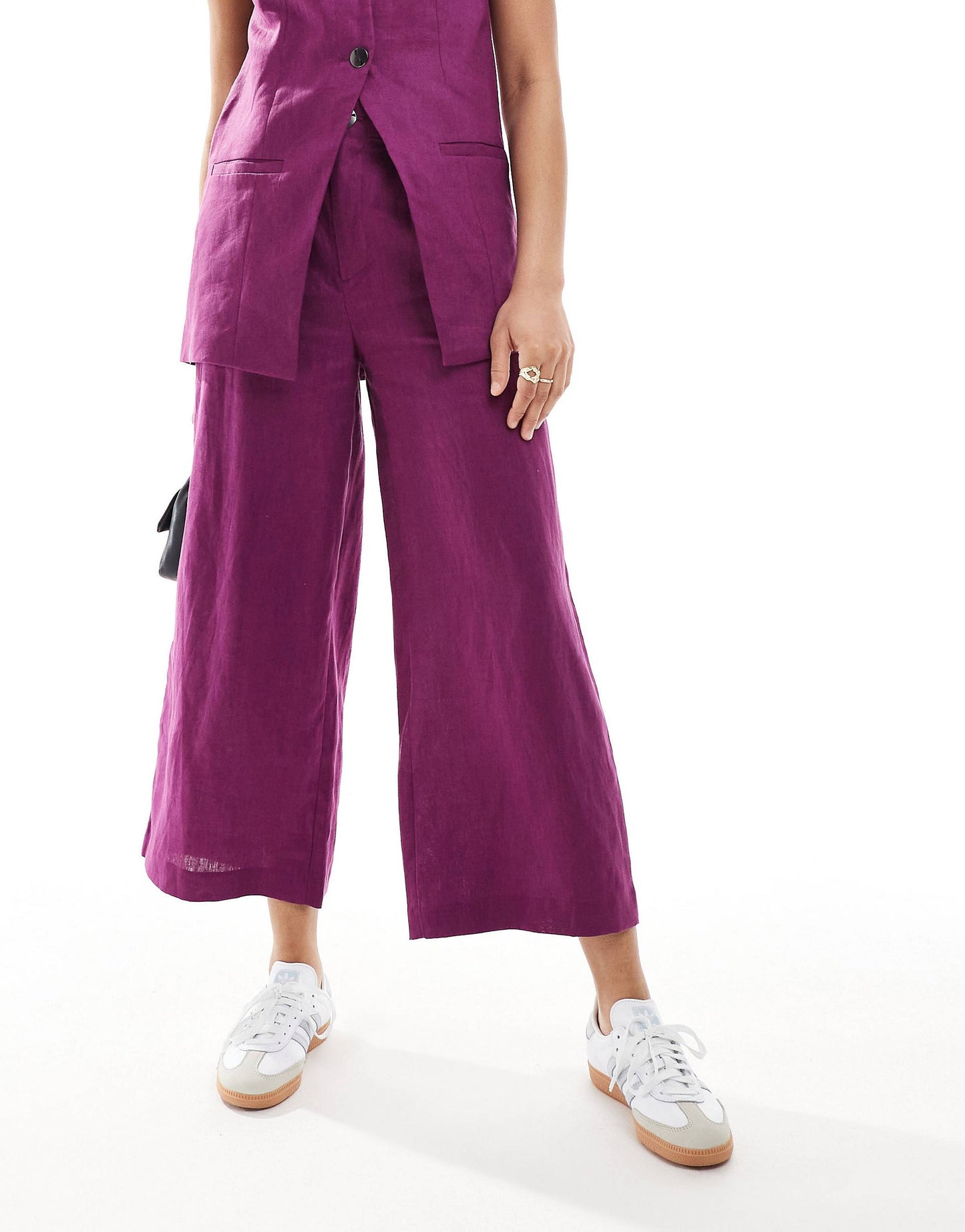 π Luxe Linen Lavender Trousers.