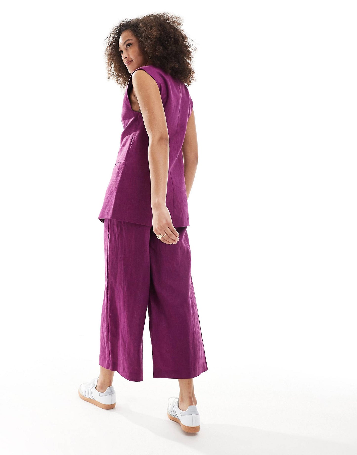 π Luxe Linen Lavender Trousers.