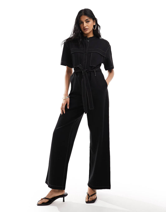 🩱 Black Swan Utility Jumpsuit