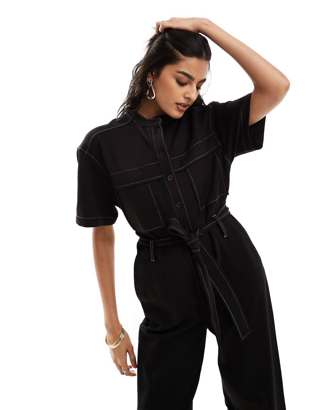 🩱 Black Swan Utility Jumpsuit
